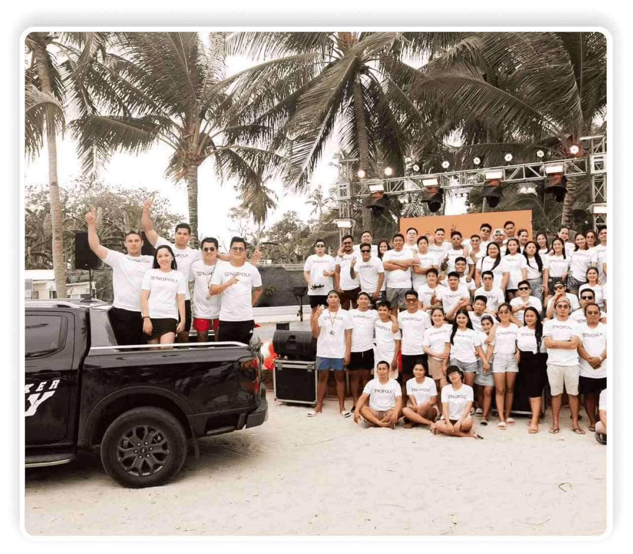 Enopoly team at a partner community event